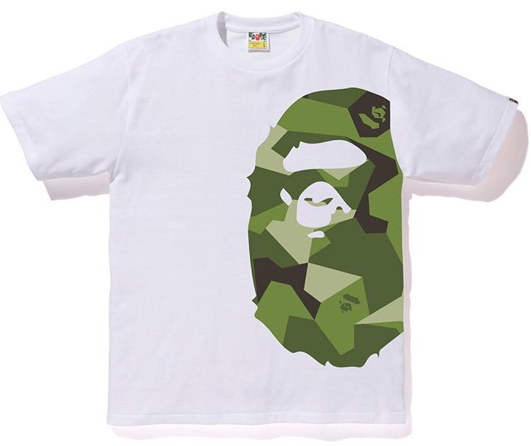 베이프(B.A.P.E) SPLINTER CAMO SIDE BIG APE HEAD TEE