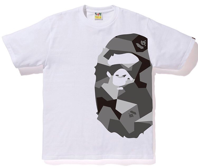 베이프(B.A.P.E) SPLINTER CAMO SIDE BIG APE HEAD TEE