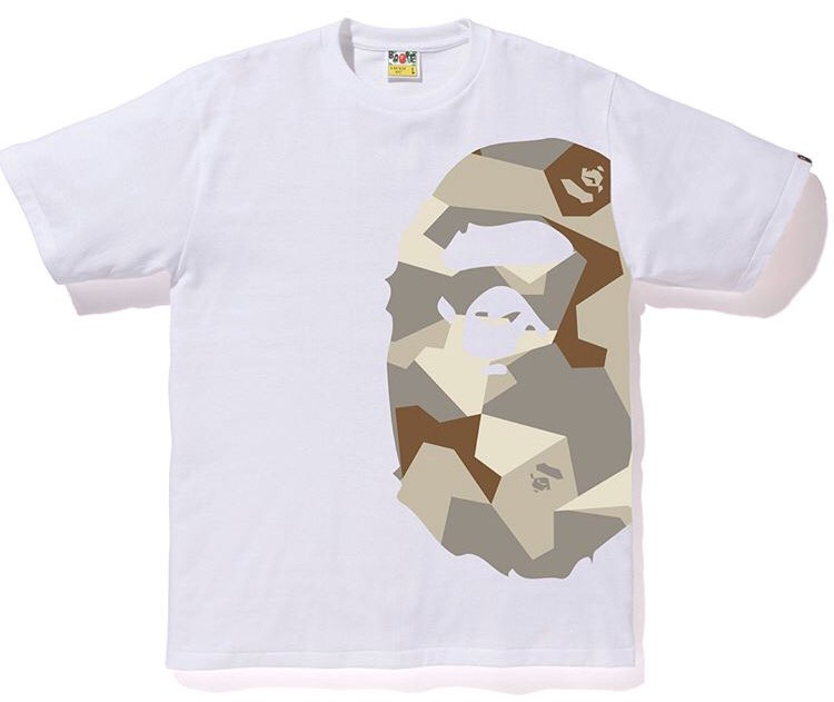 베이프(B.A.P.E) SPLINTER CAMO SIDE BIG APE HEAD TEE
