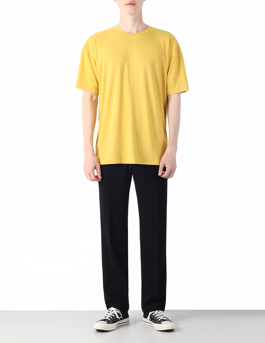 글로즈스튜디오(GLOTHESSTUDIO) 에센셜 오버핏 티셔츠 옐로우