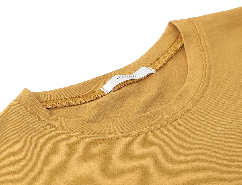 글로즈스튜디오(GLOTHESSTUDIO) 에센셜 오버핏 티셔츠 머스타드