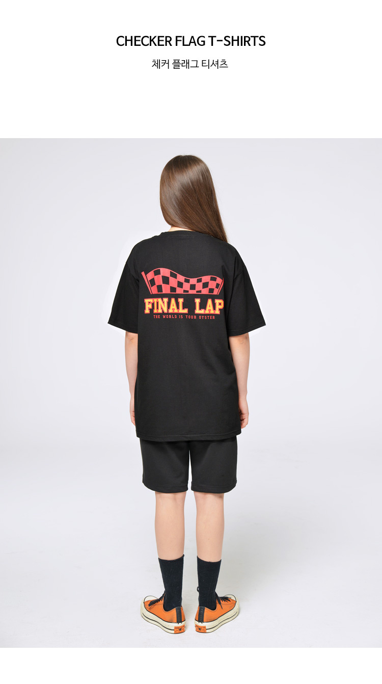 파이널 랩(FINALLAP) 체커 플래그 티셔츠