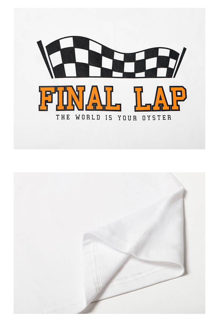 파이널 랩(FINALLAP) 체커 플래그 티셔츠