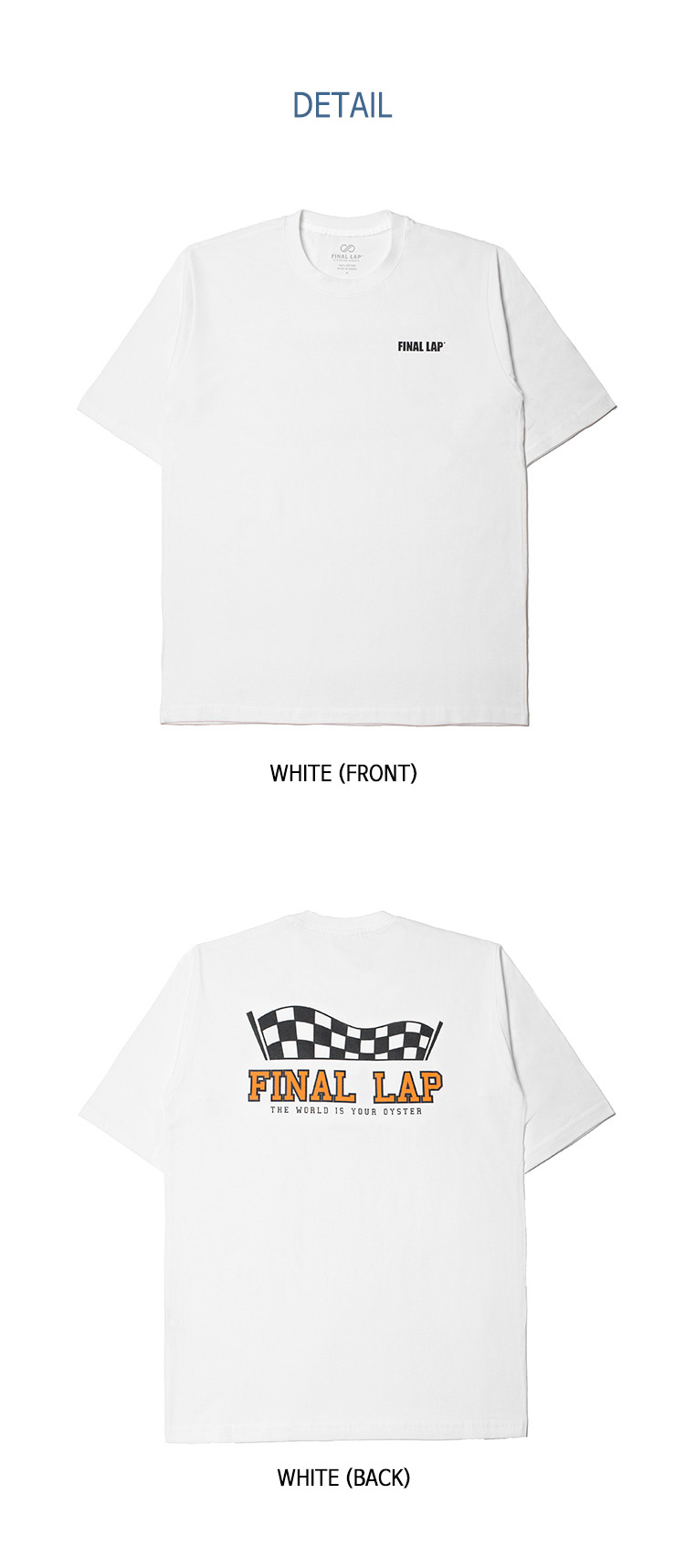 파이널 랩(FINALLAP) 체커 플래그 티셔츠