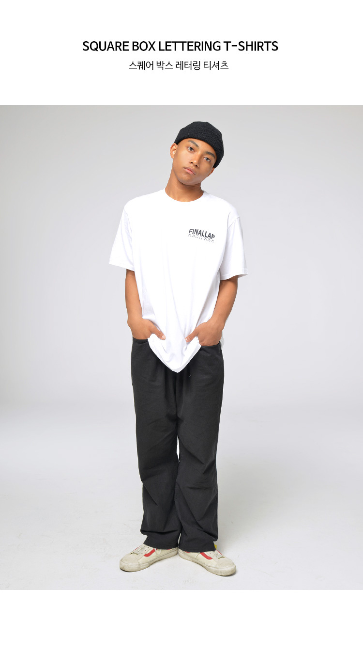 파이널 랩(FINALLAP) 스퀘어 박스 레터링 티셔츠