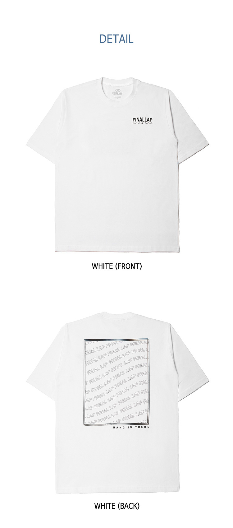파이널 랩(FINALLAP) 스퀘어 박스 레터링 티셔츠
