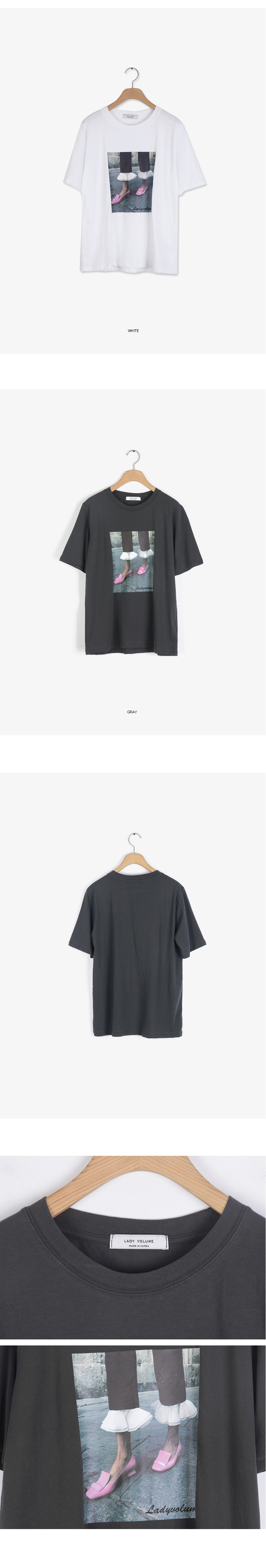 레이디 볼륨(LADY VOLUME) 슈즈 티셔츠