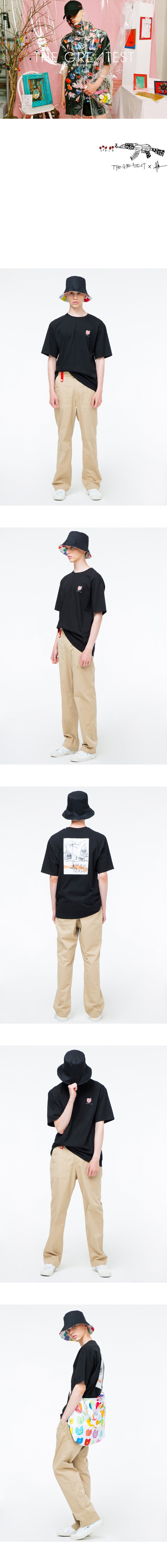 그레이티스트(THE GREATEST) GTXMAO 01  HEART T-SHIRTS BK