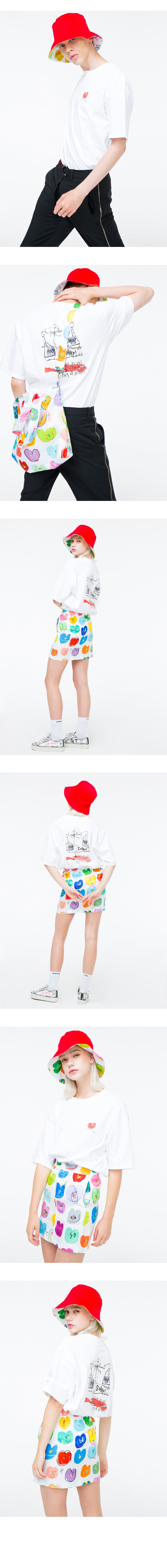 그레이티스트(THE GREATEST) GTXMAO 01  HEART T-SHIRTS WHITE