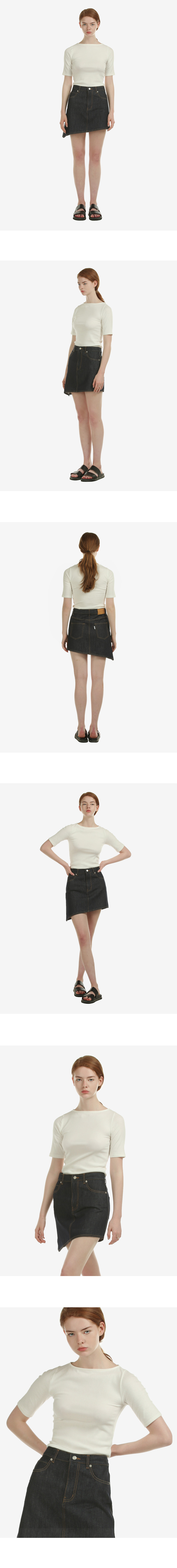 레이디 볼륨(LADY VOLUME) 골지 티셔츠