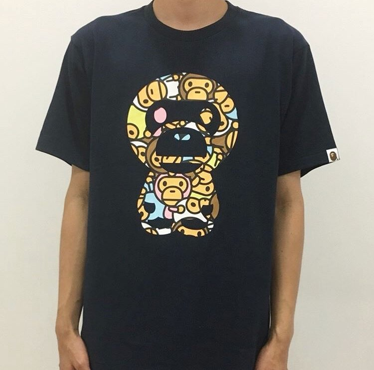 베이프(B.A.P.E) ALL BABY MILO MULTI BIG BABY MILO TEE