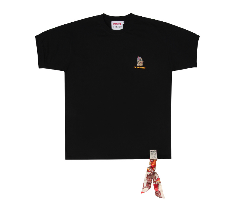 그레이버(GRAVER) [남녀공용]블랙라벨 스카프 티셔츠_블랙