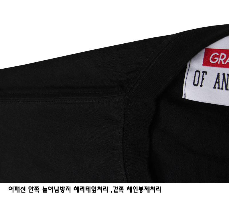 그레이버(GRAVER) [남녀공용]블랙라벨 스카프 티셔츠_블랙