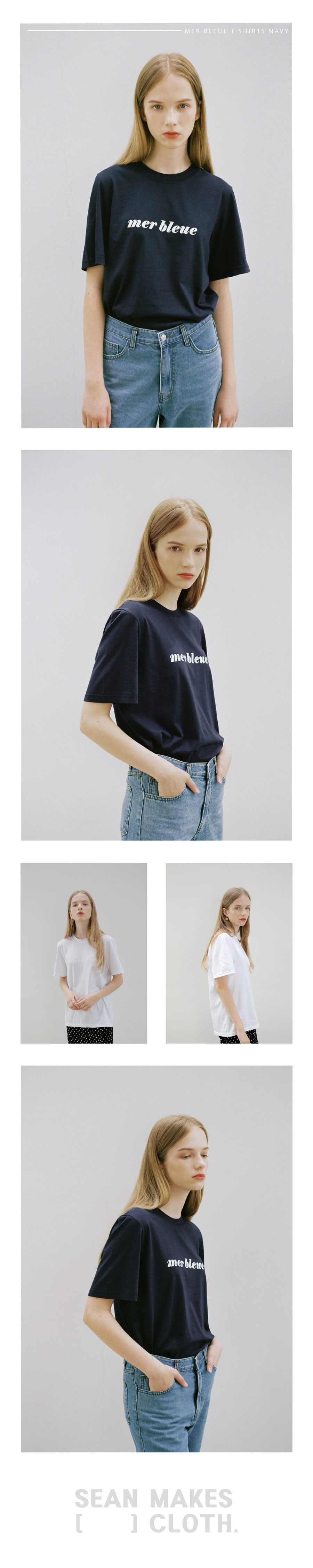 션메익스클로스(SEANMAKESCLOTH) Merbleue T- NAVY