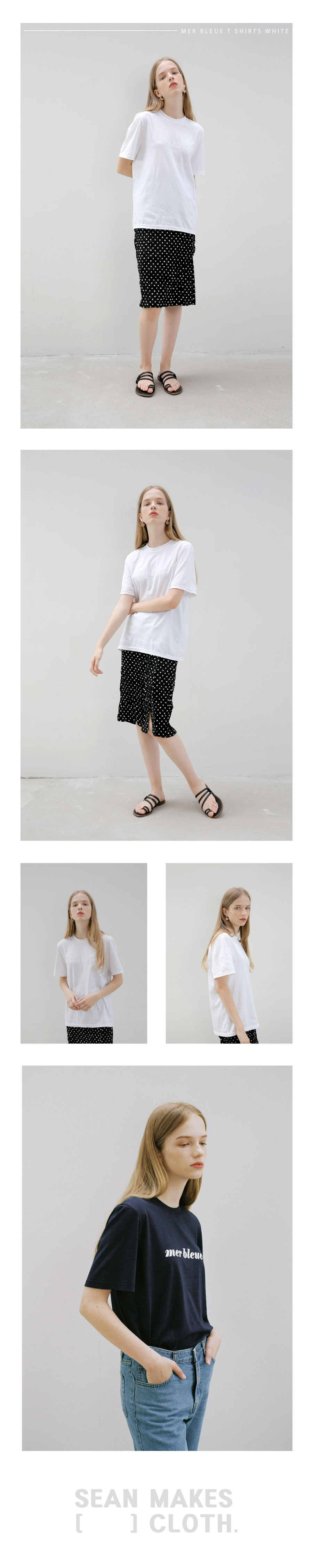 션메익스클로스(SEANMAKESCLOTH) Merbleue T- WHITE