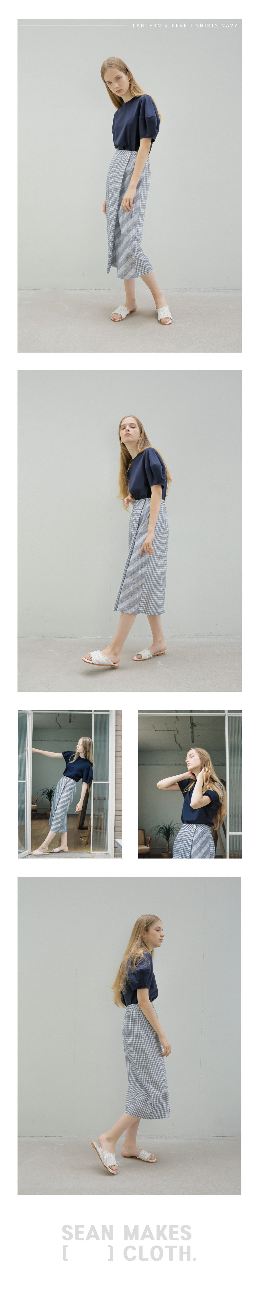 션메익스클로스(SEANMAKESCLOTH) LANTERN SLEEVE T SHIRTS - BEIGE