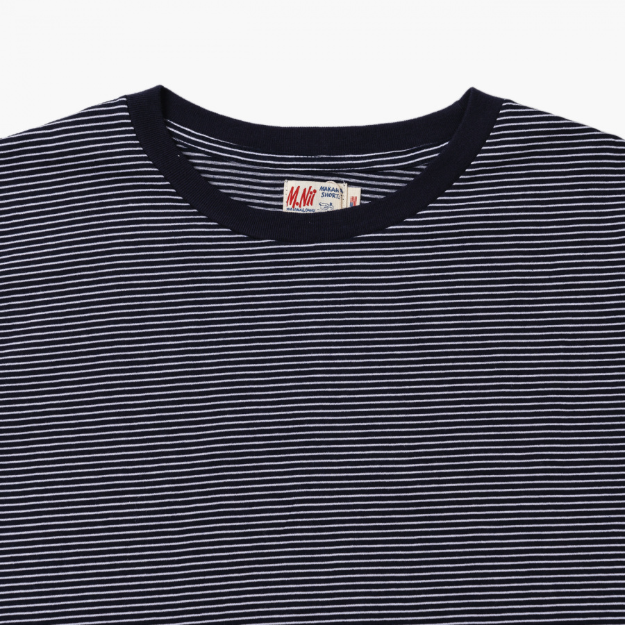 엠니(M.Nii) 베이직 스트라이프 티 / 네이비
