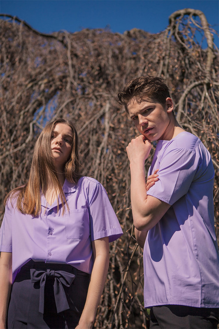 더 베리 띵(THE VERY THING) 스퀘어 넥 티셔츠(퍼플)