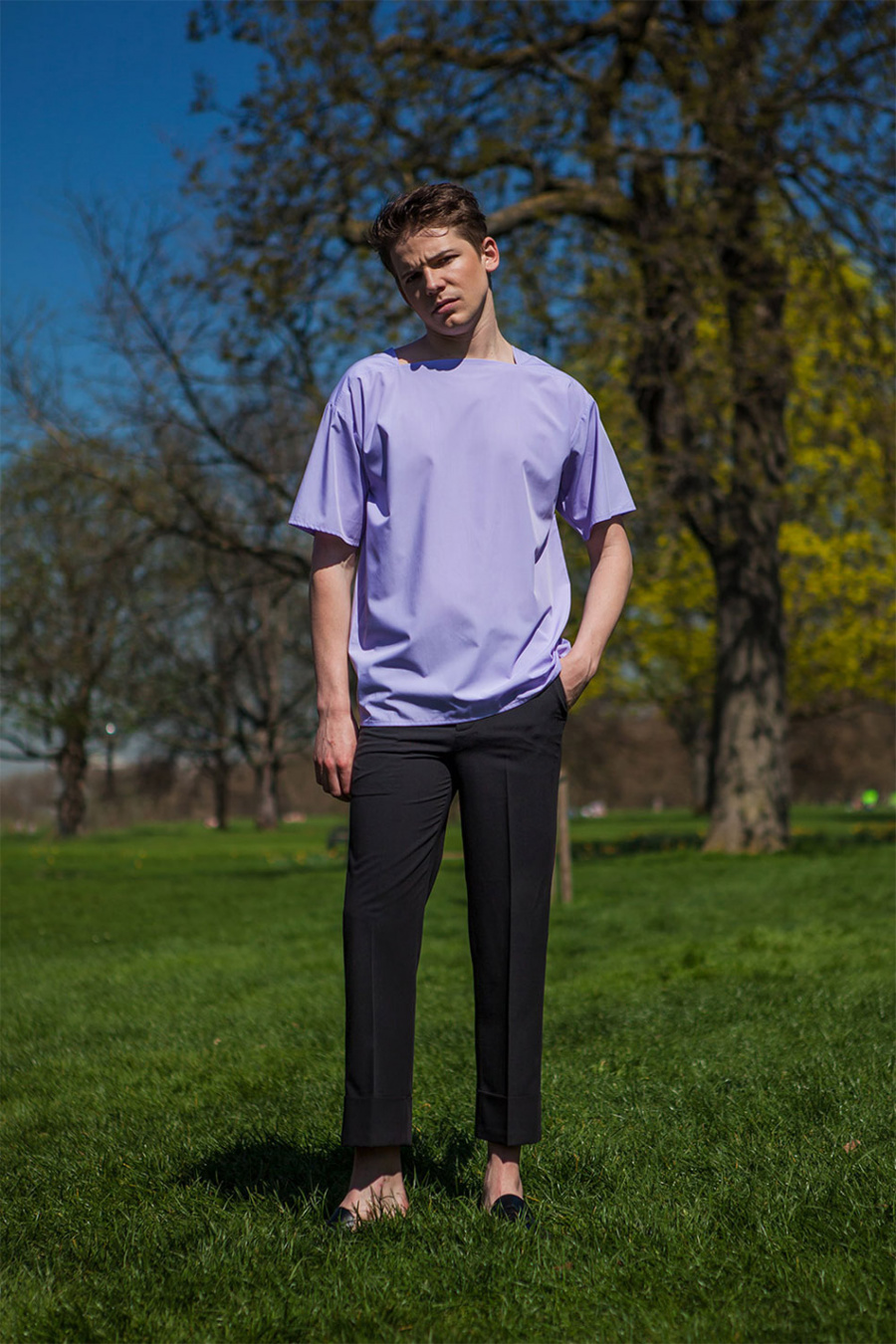 더 베리 띵(THE VERY THING) 스퀘어 넥 티셔츠(퍼플)