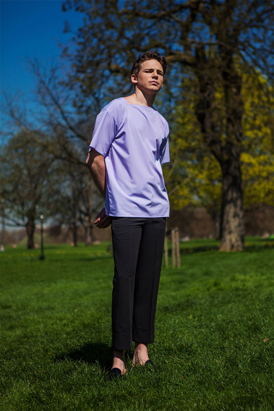 더 베리 띵(THE VERY THING) 스퀘어 넥 티셔츠(퍼플)