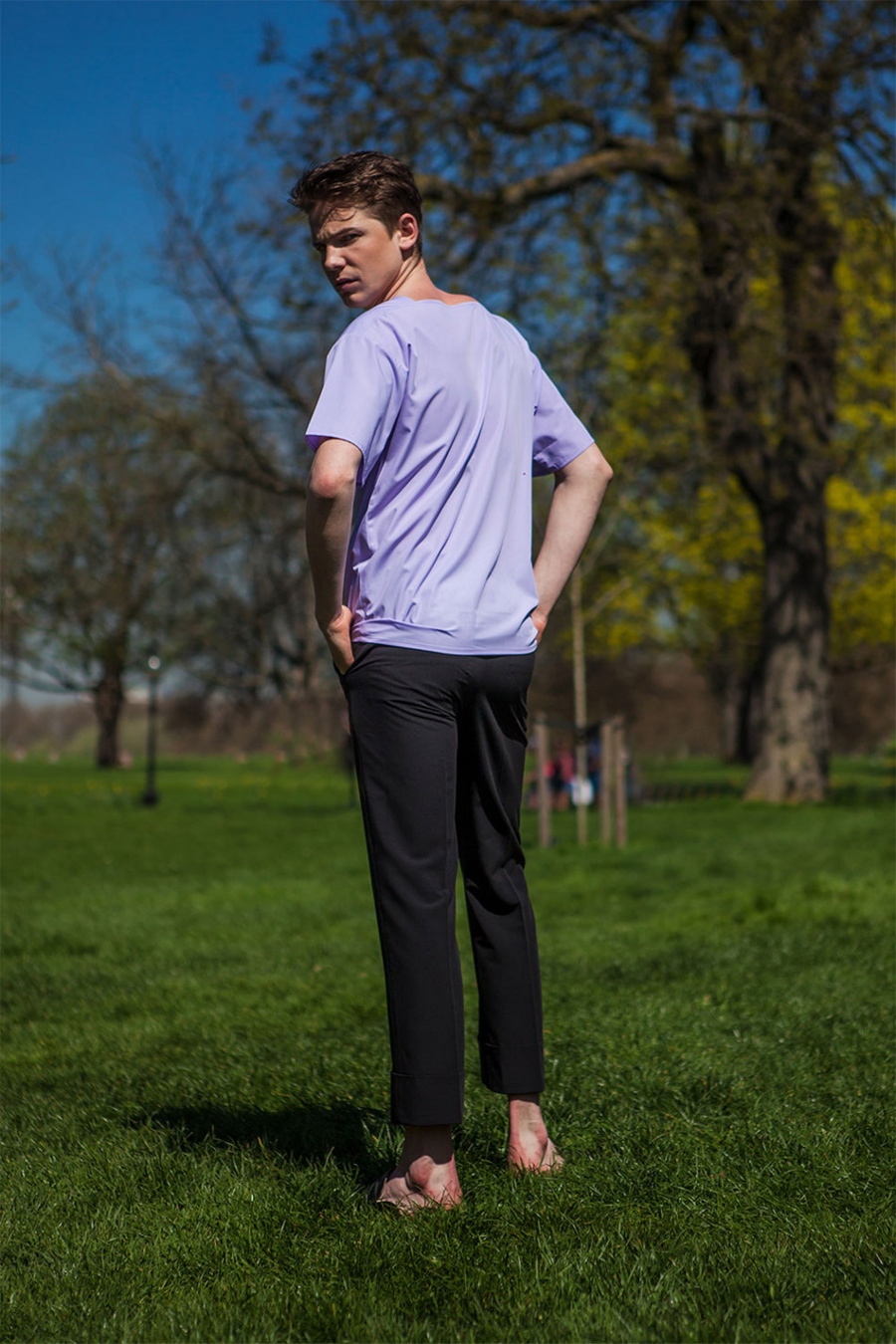 더 베리 띵(THE VERY THING) 스퀘어 넥 티셔츠(퍼플)