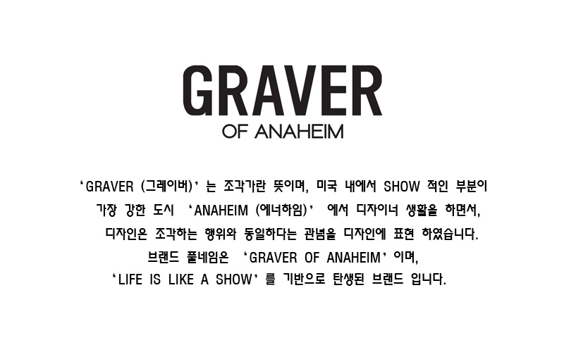 그레이버(GRAVER) [남녀공용]블랙라벨 보위 티셔츠_옐로우