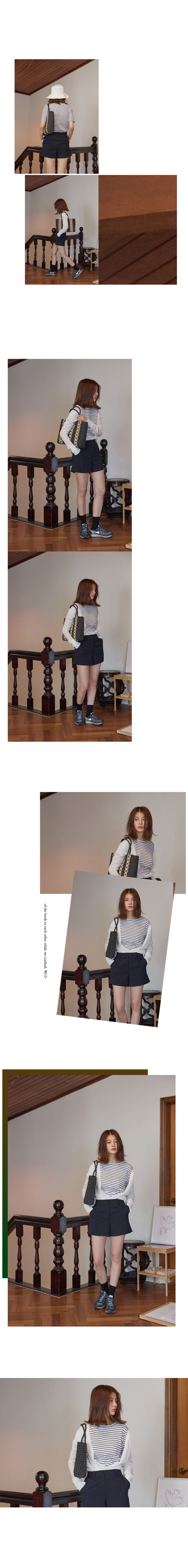 클라비스(CLOVIS) 골지 타이트 스트라이프 탑 ( 2 color ) CVHW83707S