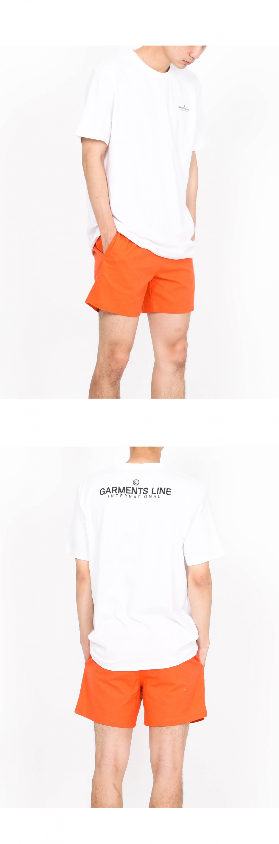 페이탈리즘(FATALISM) [가먼츠라인] #G014 BACK Logo T-shirt (White)