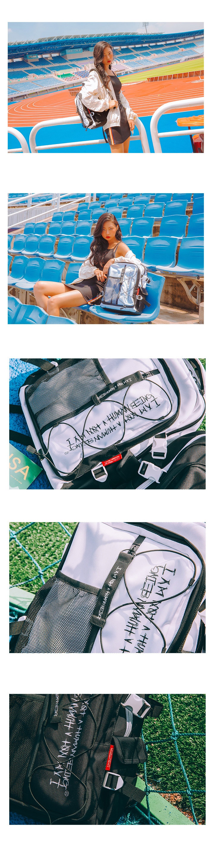 슈펜(SHOOPEN) 아임낫어휴먼비잉 백팩 블랙