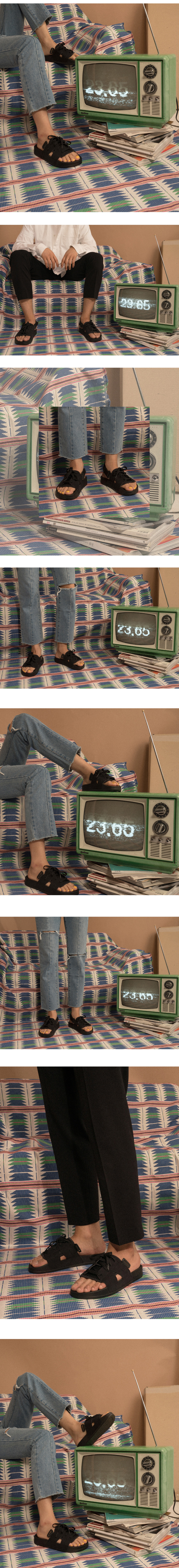 이십삼점육오(23.65) SHOE RACE SANDAL_BLACK