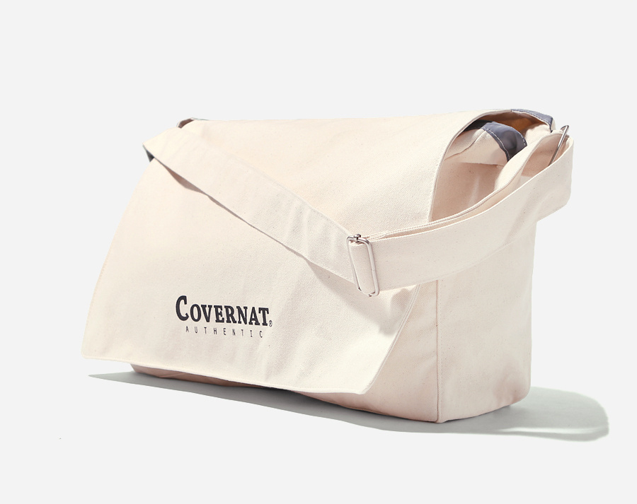 커버낫(COVERNAT) AUTHENTIC LOGO MAIL BAG IVORY