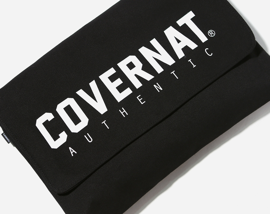커버낫(COVERNAT) JERSEY LOGO MAIL BAG BLACK