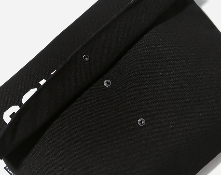 커버낫(COVERNAT) JERSEY LOGO MAIL BAG BLACK