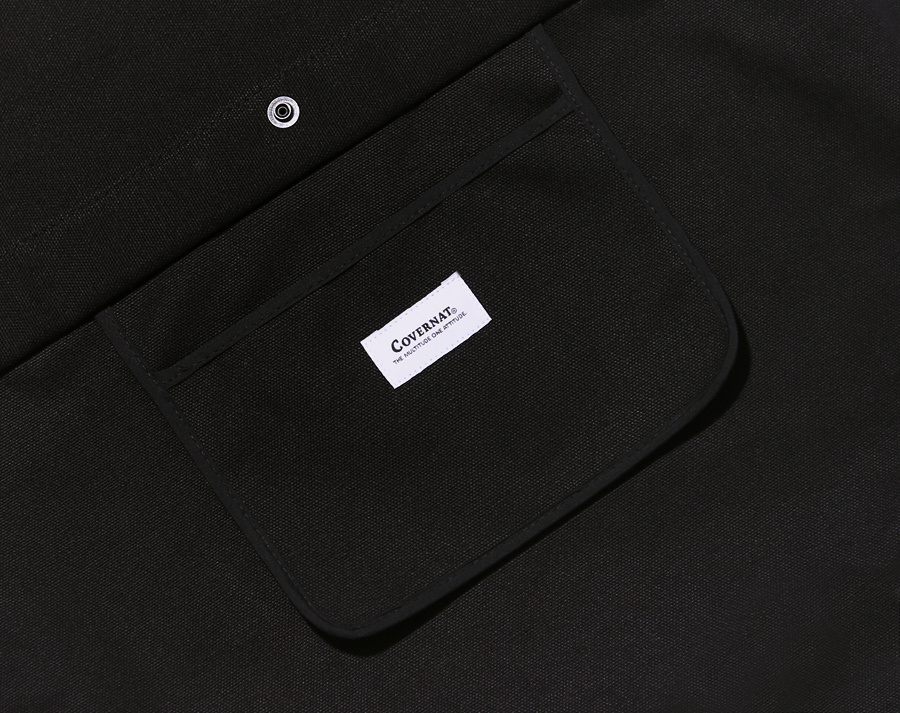 커버낫(COVERNAT) JERSEY LOGO MAIL BAG BLACK