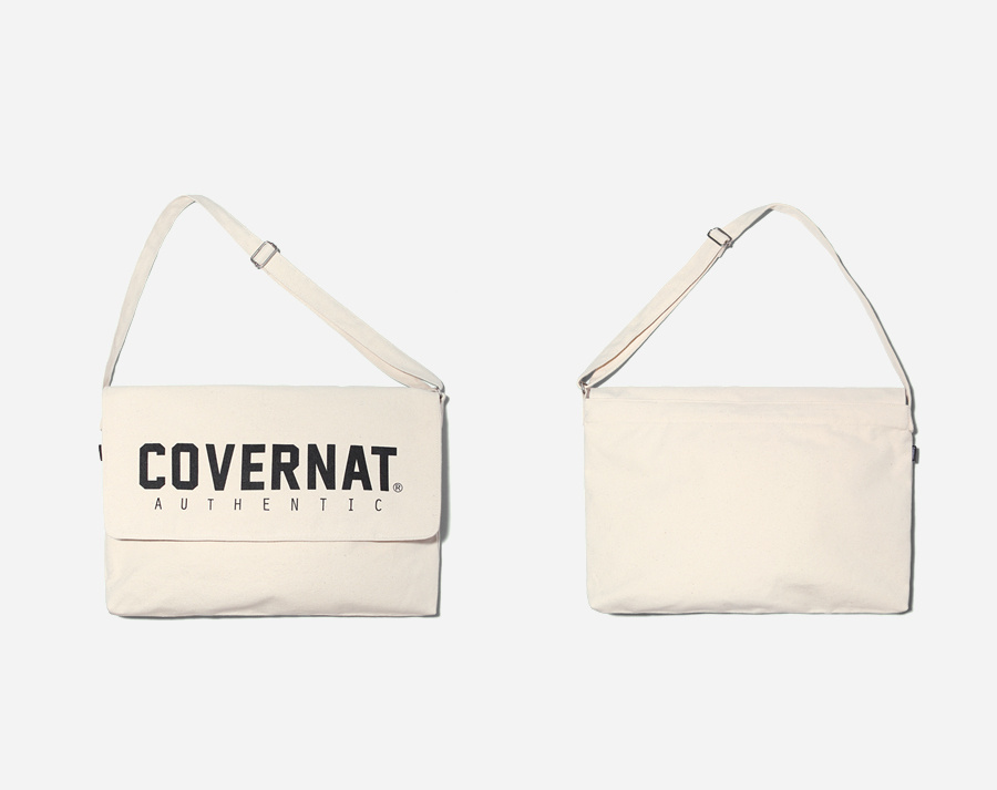 커버낫(COVERNAT) JERSEY LOGO MAIL BAG IVORY