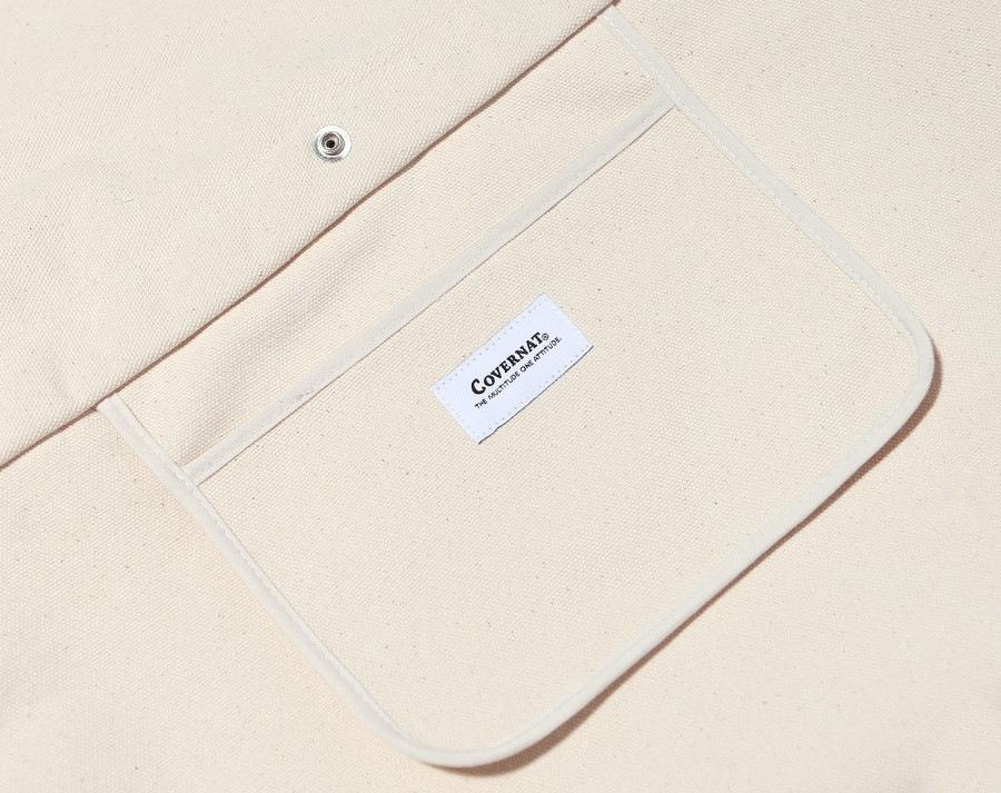 커버낫(COVERNAT) JERSEY LOGO MAIL BAG IVORY
