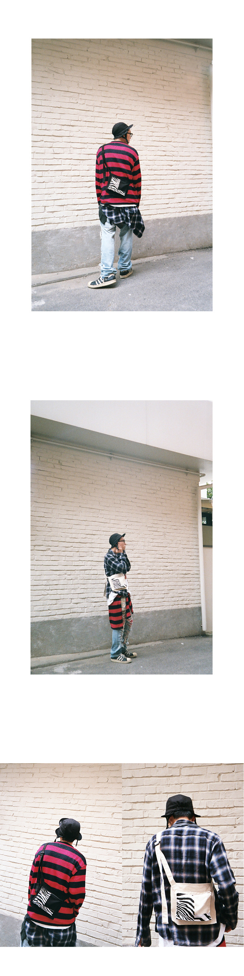 크루치(KRUCHI) Zebra Pocket bag (Black)