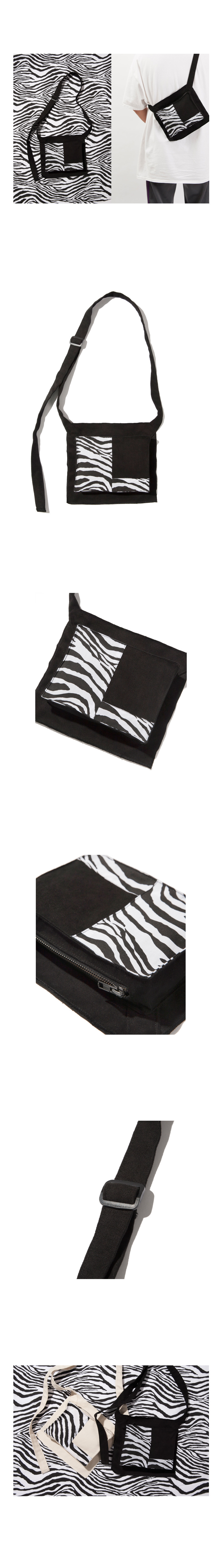 크루치(KRUCHI) Zebra Pocket bag (Black)