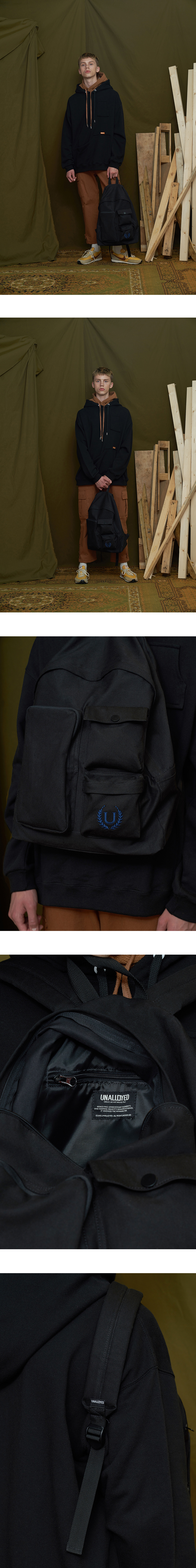 어널로이드(UNALLOYED) 멀티 백팩 / 블랙