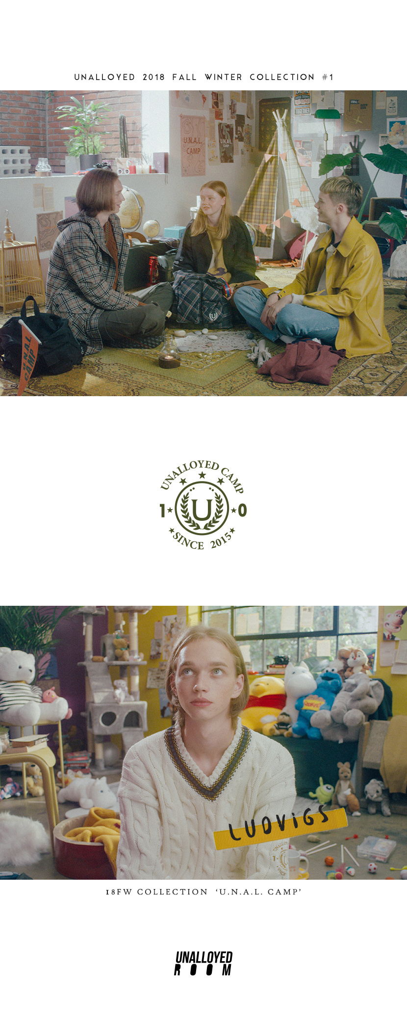 어널로이드(UNALLOYED) 멀티 백팩 / 체크