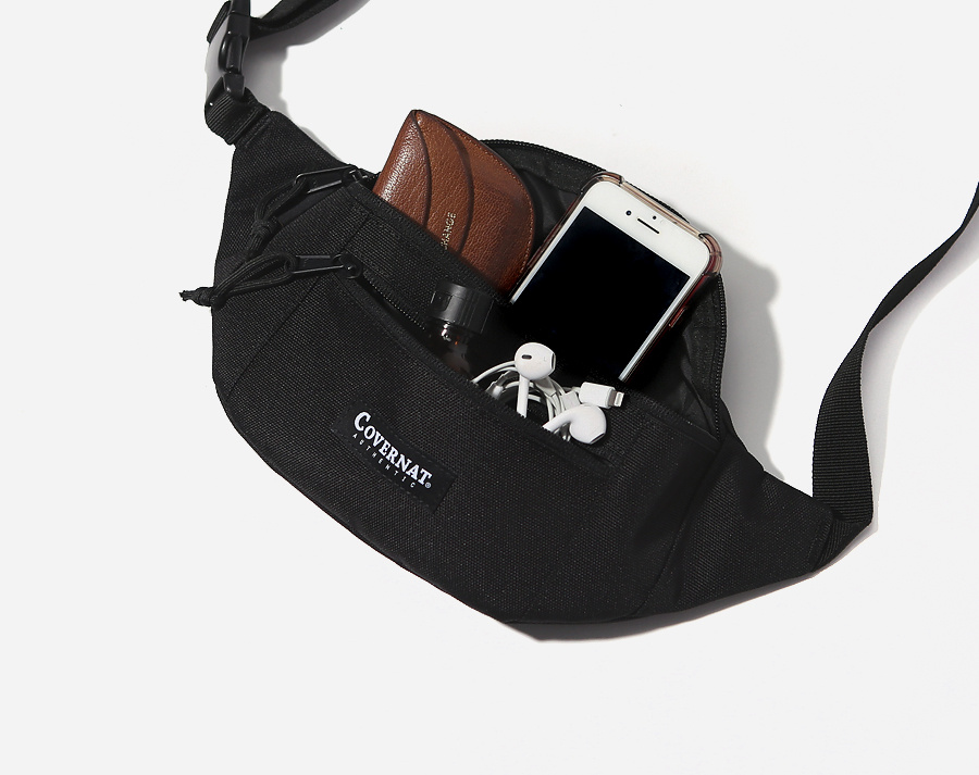 커버낫(COVERNAT) CORDURA FANNY PACK BLACK