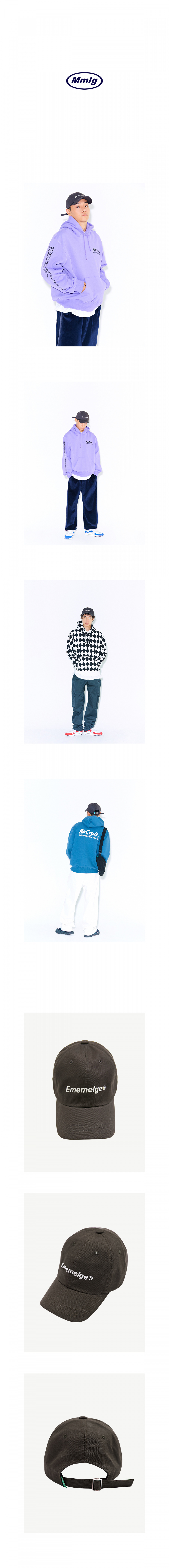 팔칠엠엠서울(87MM_SEOUL) [Mmlg] EMEMELGE BALLCAP (CHARCOAL GREY)