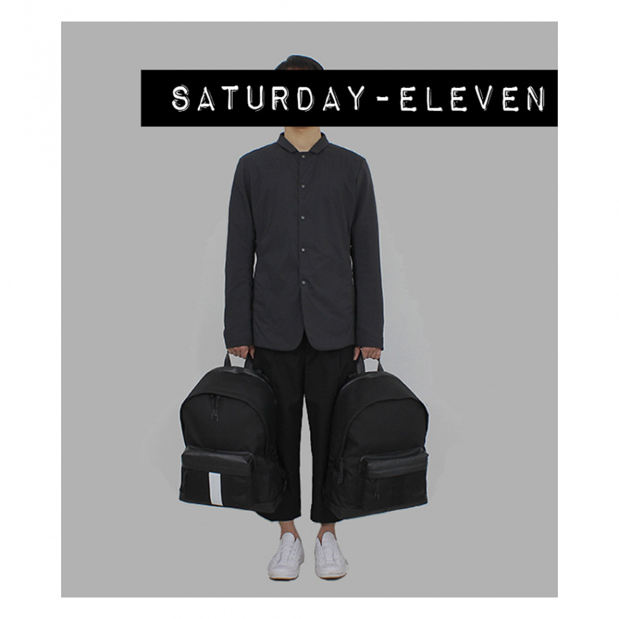 세러데이일레븐(SATURDAY ELEVEN) 리프라퍼 백팩 블랙/화이트