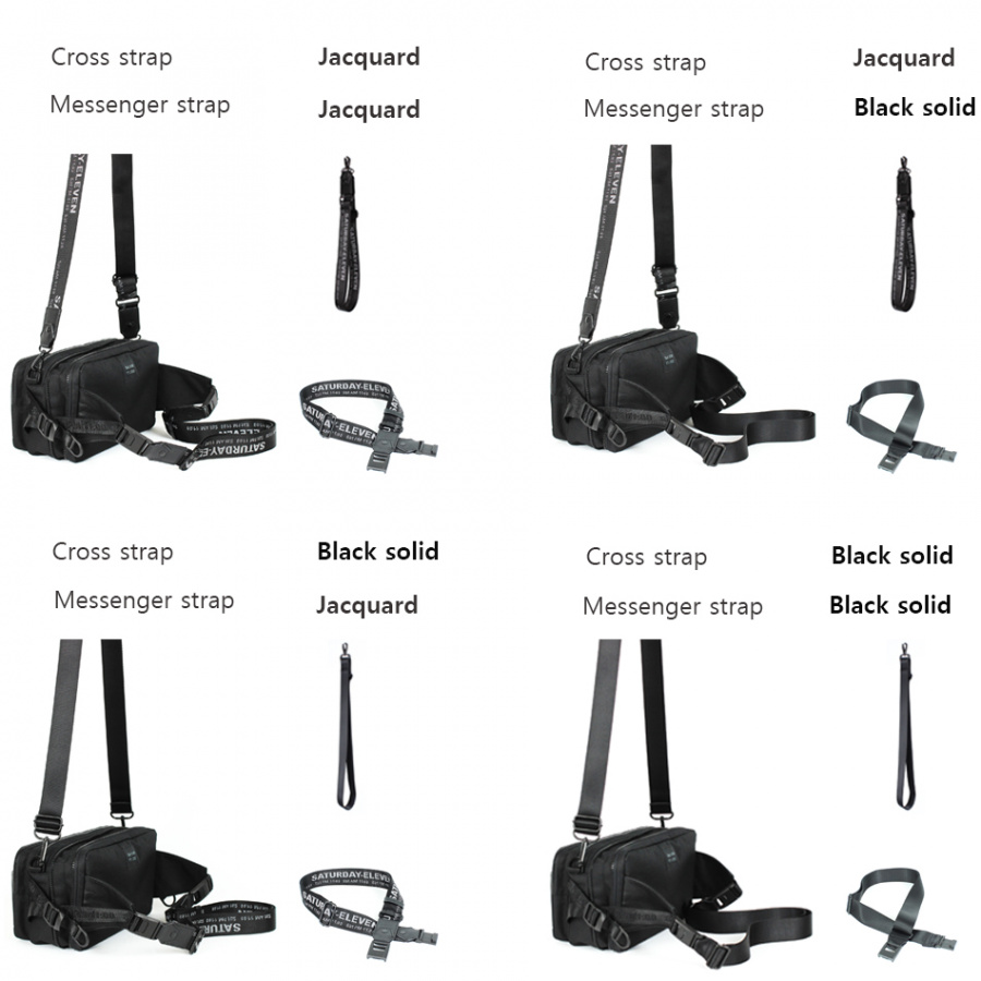 세러데이일레븐(SATURDAY ELEVEN) 리엑스크로스 슬링백 블랙