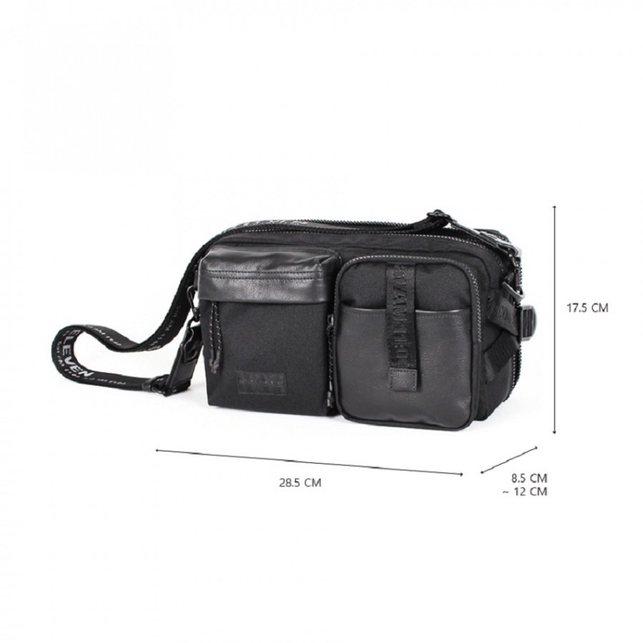 세러데이일레븐(SATURDAY ELEVEN) 리엑스크로스 슬링백 블랙