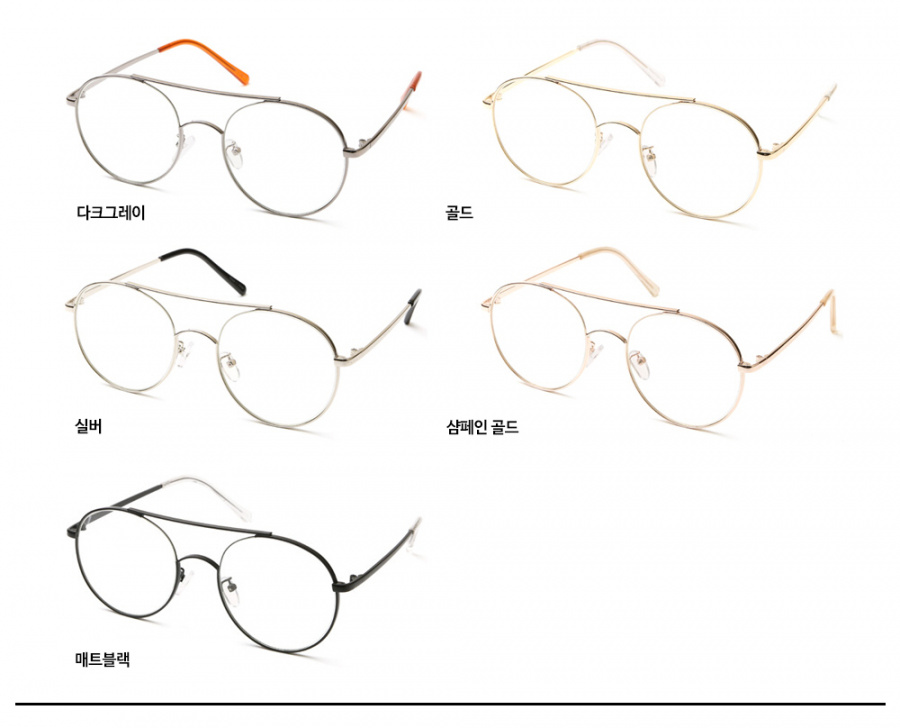 씨엘론다(CIELONDA) ZION 자이언 레트로 보잉 샴페인골드 안경테
