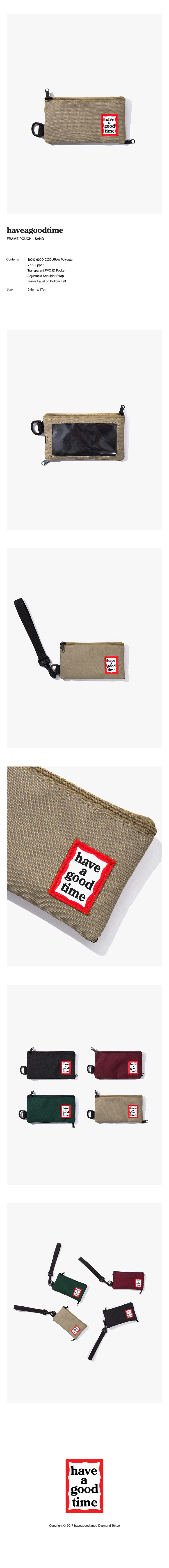 해브 어 굿 타임(HAVE A GOOD TIME) FRAME POUCH - SAND
