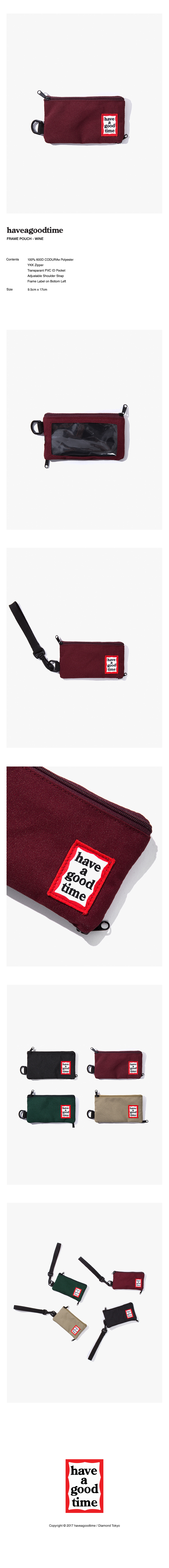해브 어 굿 타임(HAVE A GOOD TIME) FRAME POUCH - WINE
