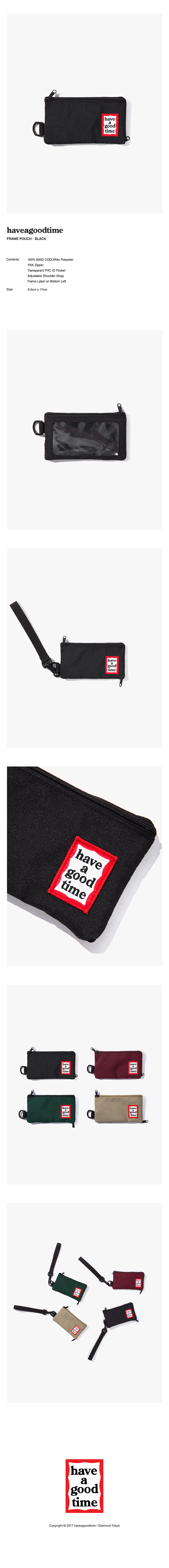 해브 어 굿 타임(HAVE A GOOD TIME) FRAME POUCH - BLACK