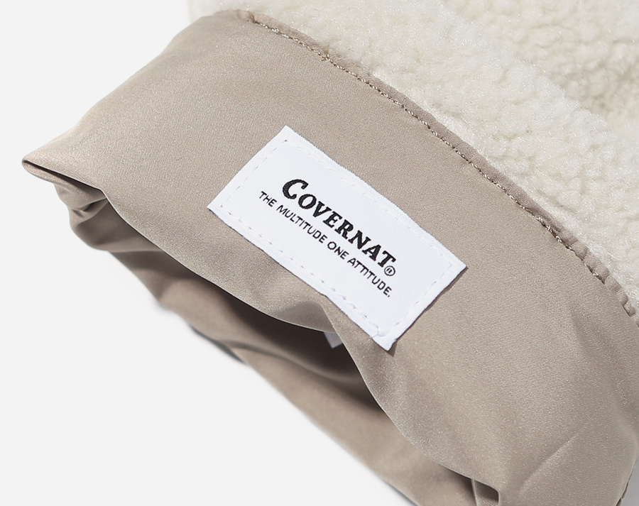 커버낫(COVERNAT) AUTHENTIC LOGO BOA POUCH IVORY